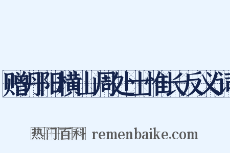 赠丹阳横山周处士惟长反义词是什么意思的图片